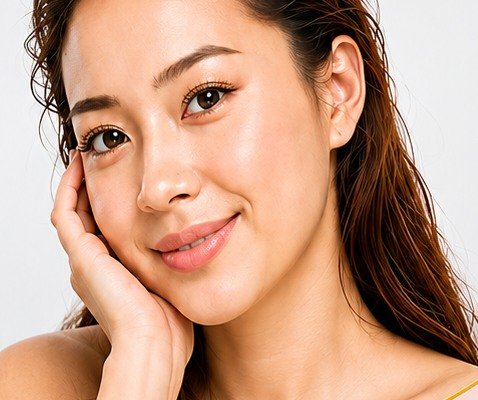 Woman with healthy, glowing skin